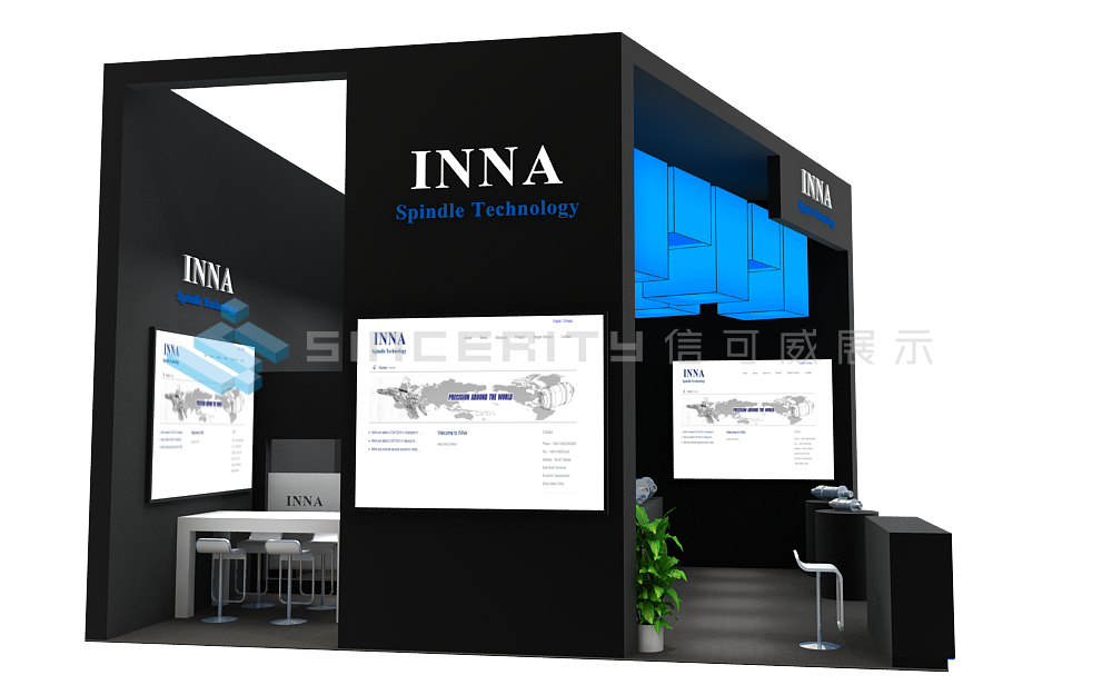 英納展臺設(shè)計效果圖2