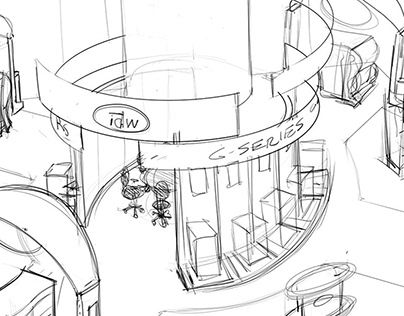 展臺設計，展臺設計草圖，展臺